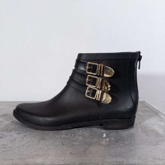 Loeffler Randall Rubber Rain Boots Buckle Women’s size 11 - Picture 1 of 7